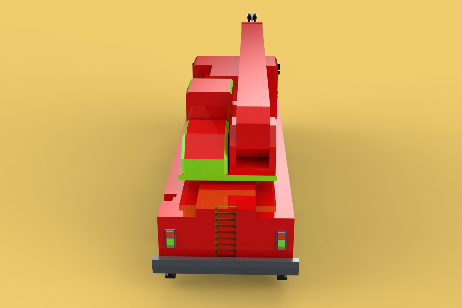 FIRETRUCK FIREFIGHTER FIREFIGHTING FIREMAN ENGINE MOBILE CRANE 3D Model ...