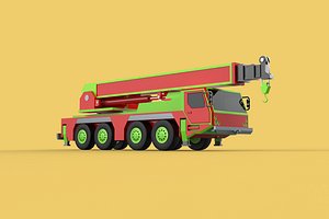FIRETRUCK FIREFIGHTER FIREFIGHTING FIREMAN ENGINE MOBILE CRANE 3D model