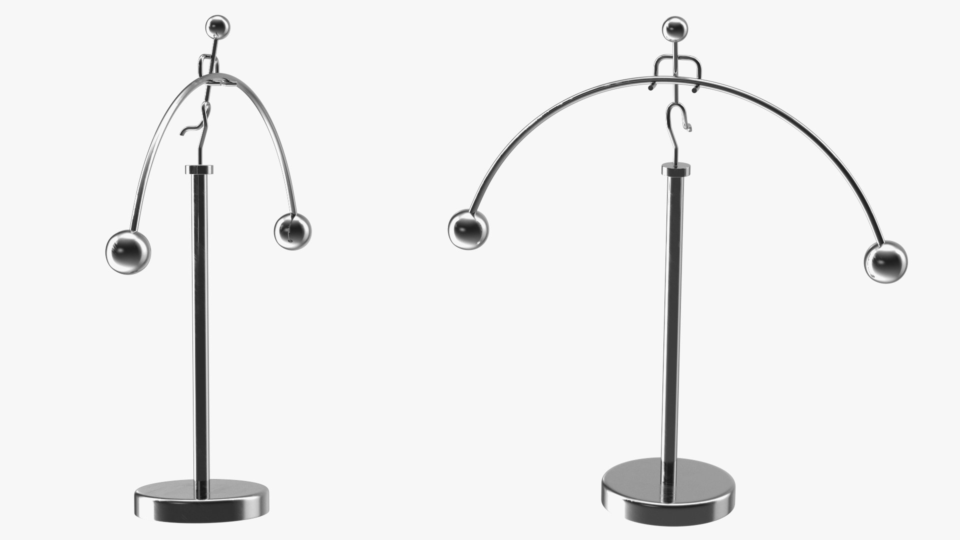Weightlifter Stainless Steel Balancing Toy 3D model preview