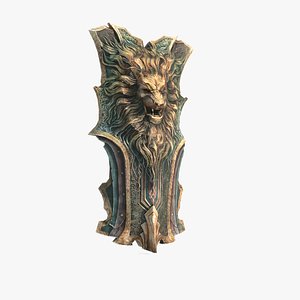 Ancient Weapon Lion King Shield 3D model