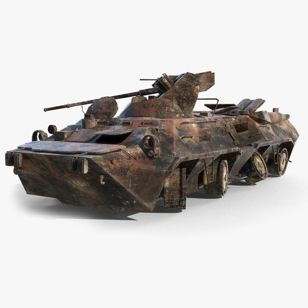 3D destroyed btr-80a model