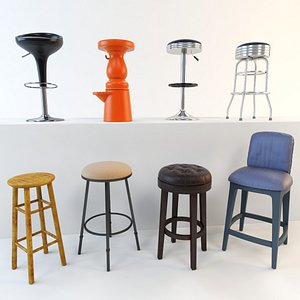 3d max bar stool set 8