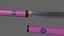 3D PBR Katana Japanese Sword Pink V3