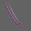 3D PBR Katana Japanese Sword Pink V3
