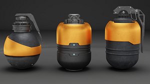 Sci-Fi-Grenades 3D model