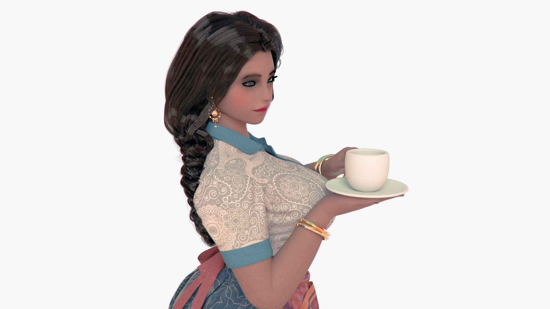 Waitress 3D - TurboSquid 2176881