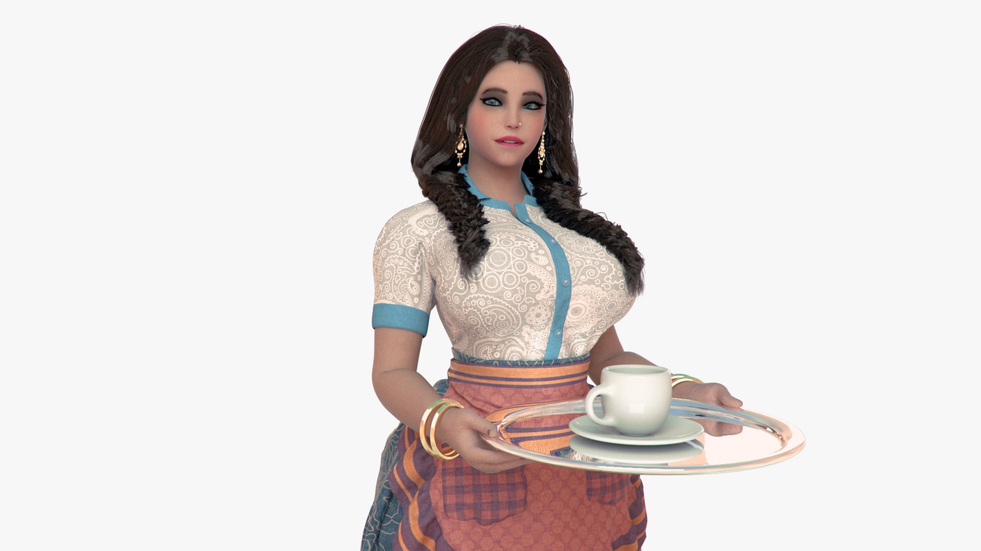 Waitress 3D - TurboSquid 2176881