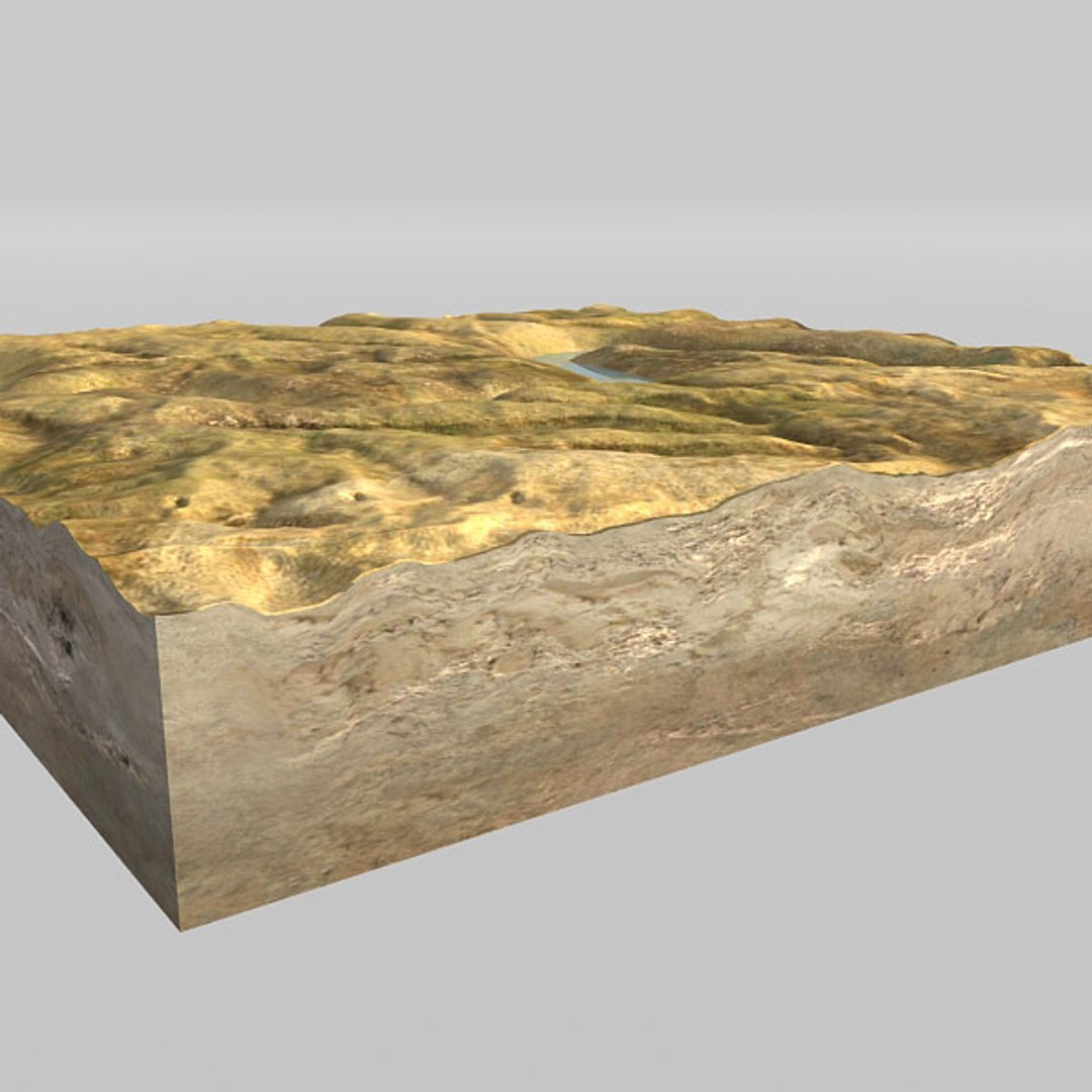 Terrain River Landscape 3d Max