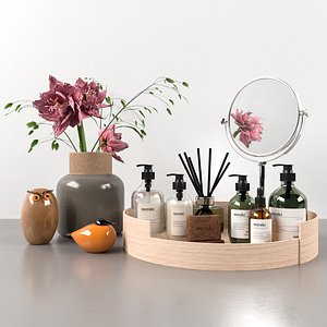 bathroom accessories decor set model