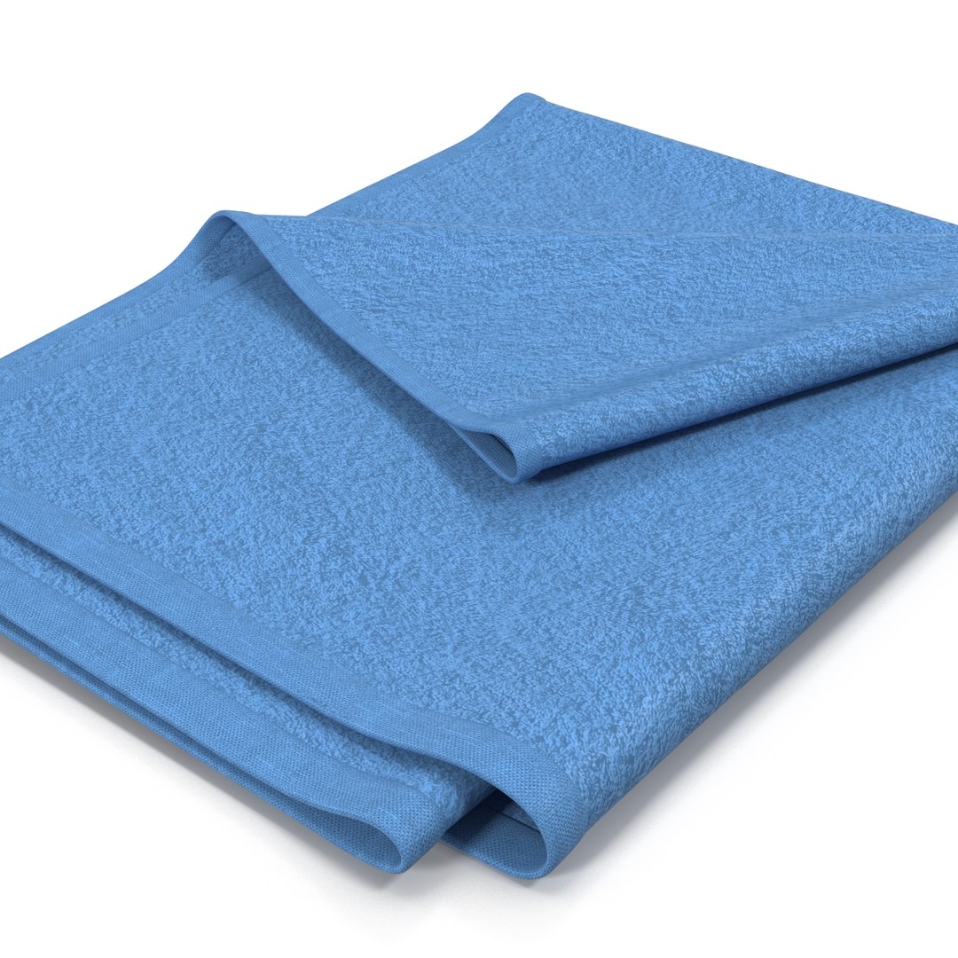3dsmax Towel 4 Blue