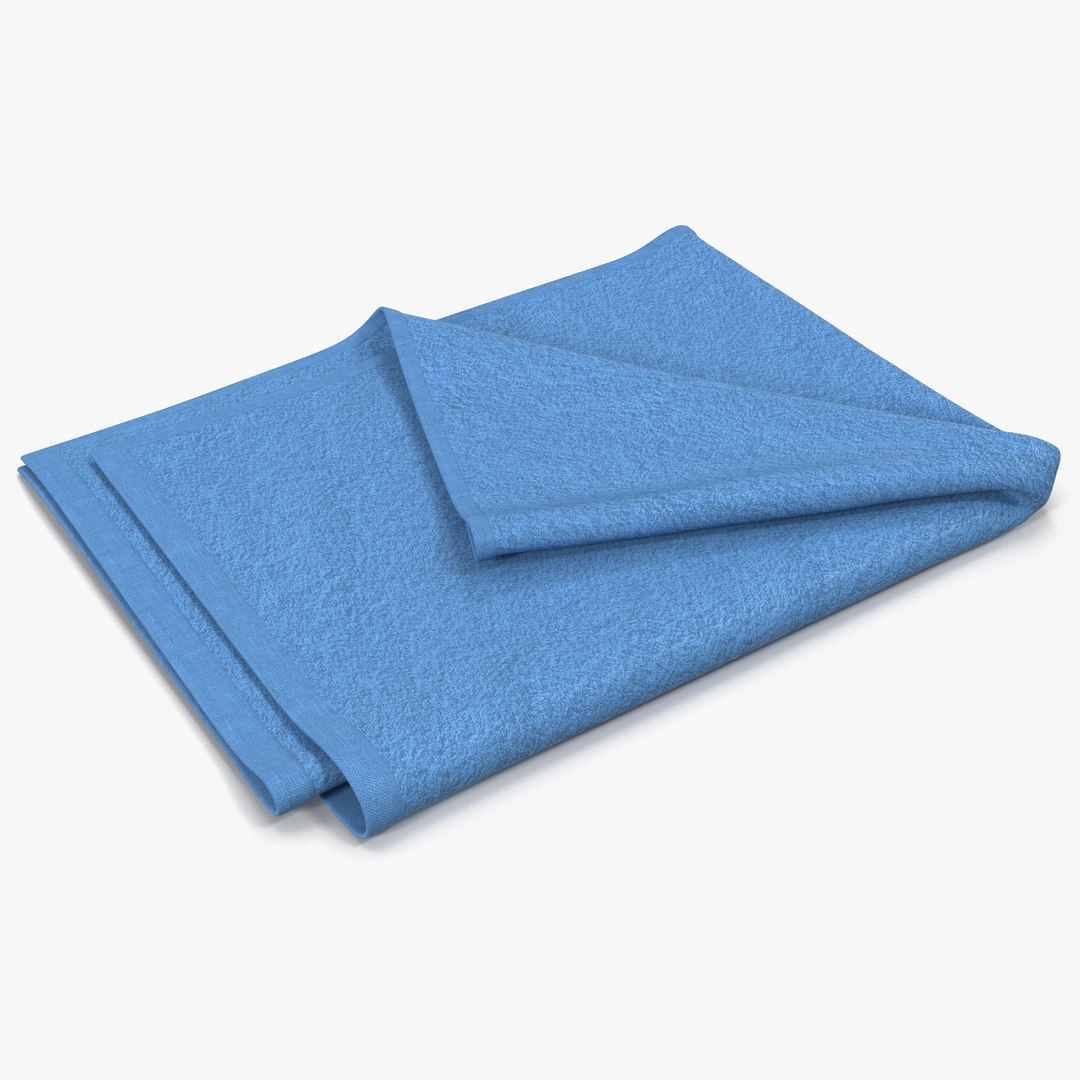 Towel 4 Blue 3D model preview