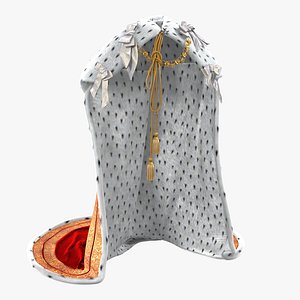 Kings Robe with Fur 3D Model