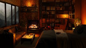 Bedroom interior scene