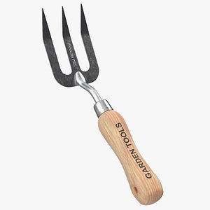 3D garden tool hand fork model