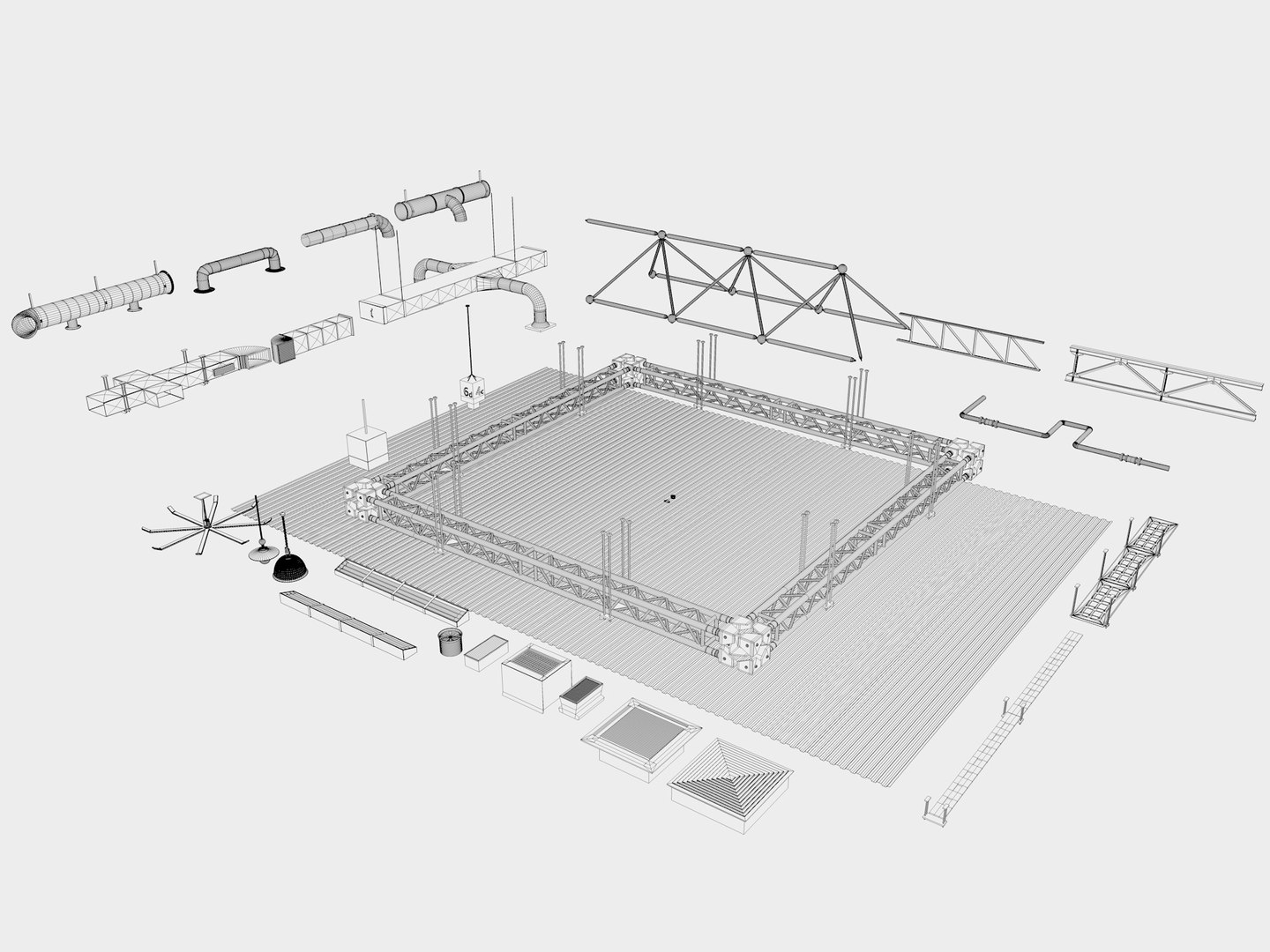 3D industrial Ceiling Pack model https://p.turbosquid.com/ts-thumb/j9/3Ta05O/6t/ceiling_pack_wire/jpg/1705143053/1920x1080/fit_q87/1291e28aab2eec35ccc6087a0570c5a051902421/ceiling_pack_wire.jpg