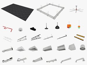 3D industrial Ceiling Pack model