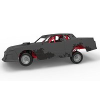 IMCA Stock car while turning Scale 1 to 25