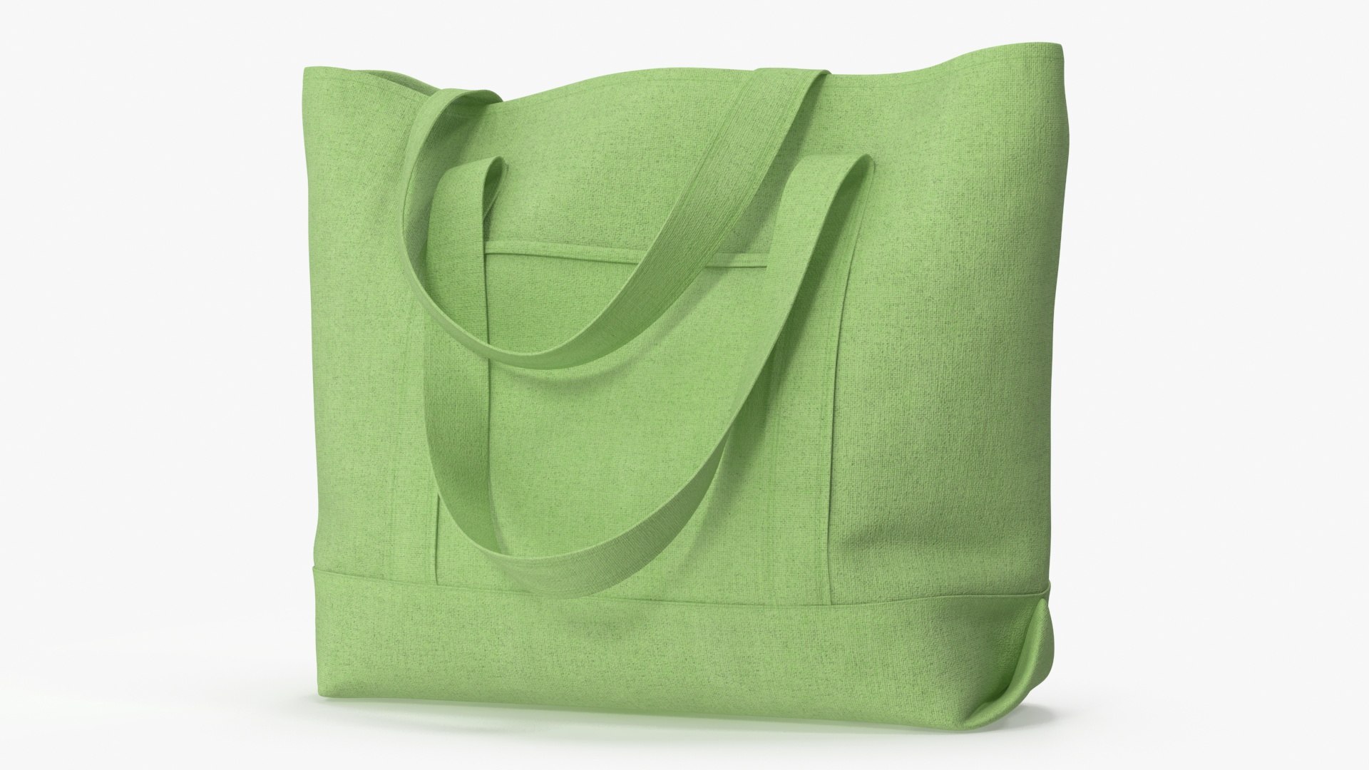 Shopper Bag Green 3D model preview