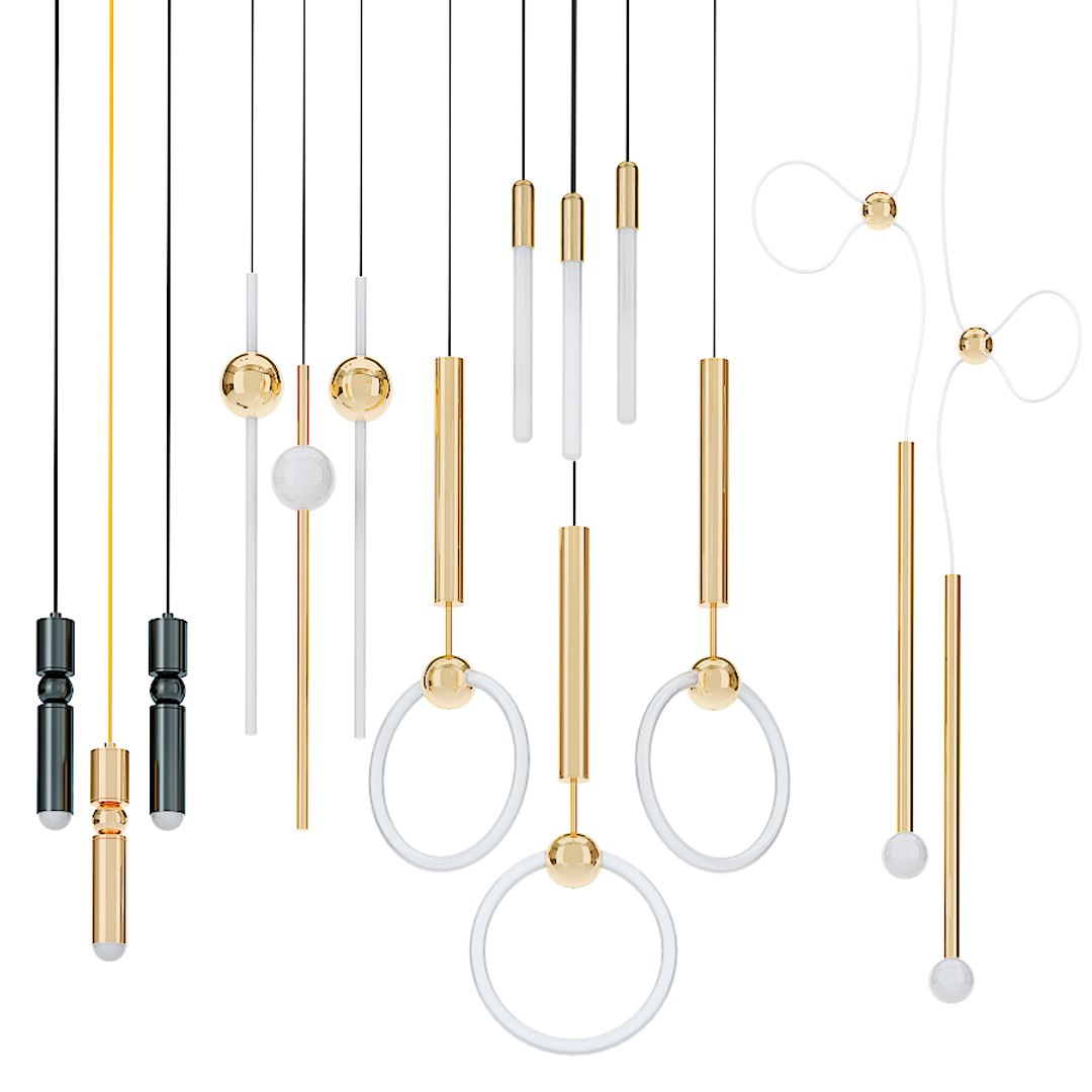 Chandelier set lee broom 3D - TurboSquid 1662020