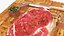 Ribeye Steak with Green Peppercorns on Cutting Board