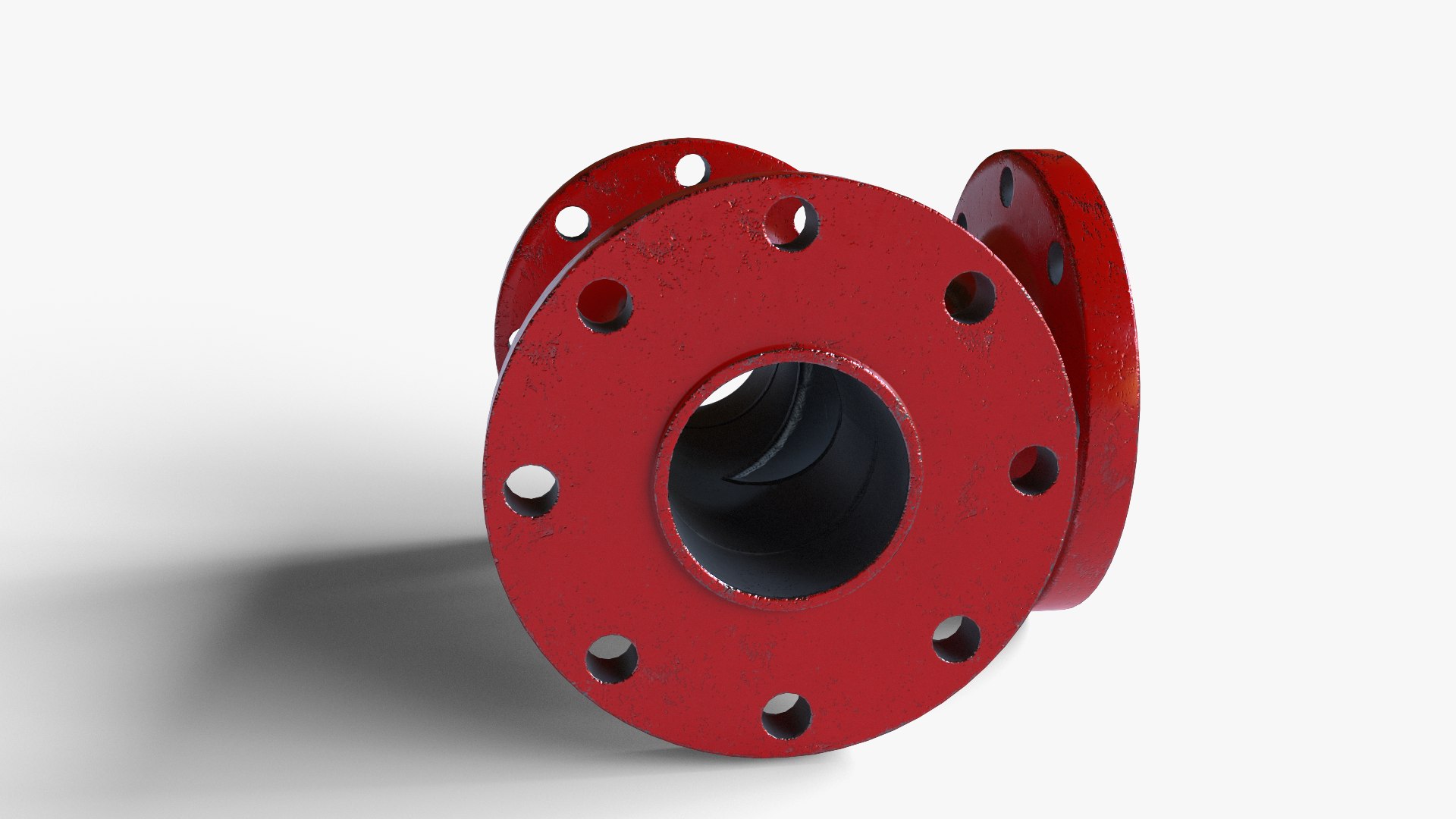 T Pipe DN100 Red 3D Model - TurboSquid 2039814