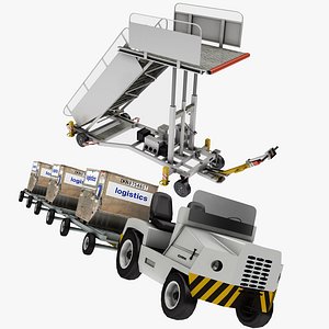 Baggage Tow Tractor and Airport Stair Truck Collection