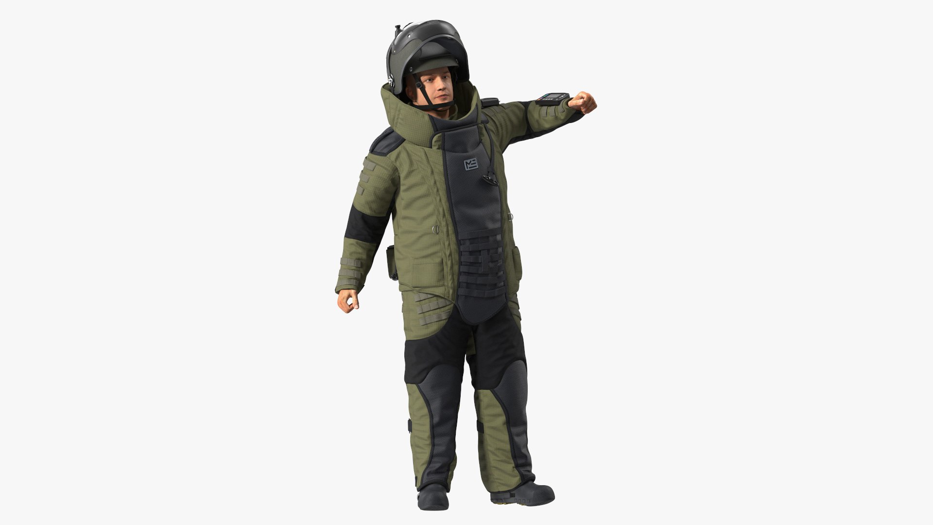 EOD 10 Bomb Suit Rigged for Maya 3D model preview