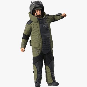 EOD 10 Bomb Suit Rigged for Maya