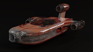 3D Luke Skywalker Landspeeder