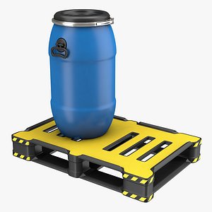Barrel Plastic  with Pallet