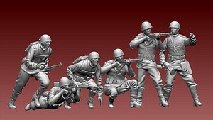 3D soldiers WW2 Russia