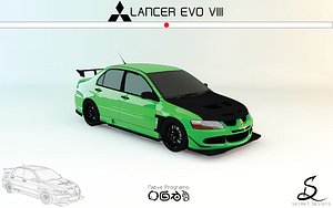 3ds mitsubishi lancer evo viii