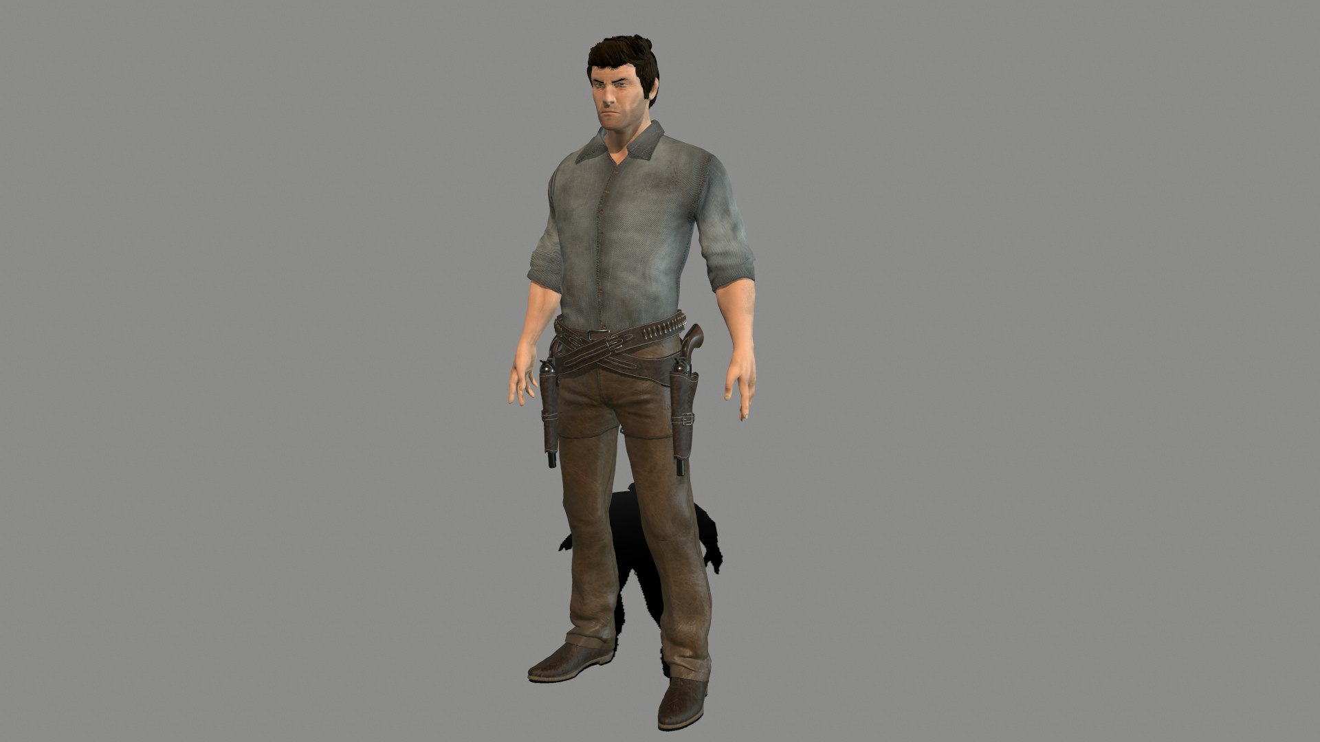 3D Gunslinger model https://p.turbosquid.com/ts-thumb/j9/kxKvql/lu/screenshot326/png/1658621044/1920x1080/fit_q87/ed67525679a819045087e4b511435a78aefbfcb3/screenshot326.jpg