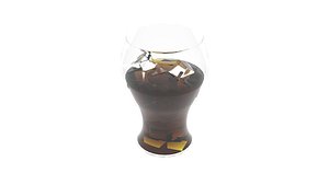 3D glass cola model