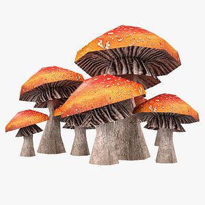 mushrooms 3d model