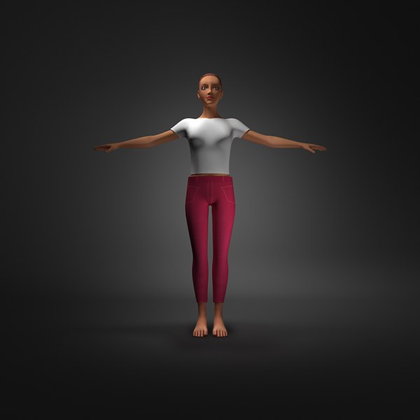 3D young female model