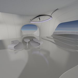 Sci fi Futuristic Exbition Exterior and Interior 3D MODEL