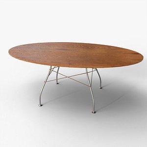 Stylish Wooden Living Room Coffee Table 3d Model