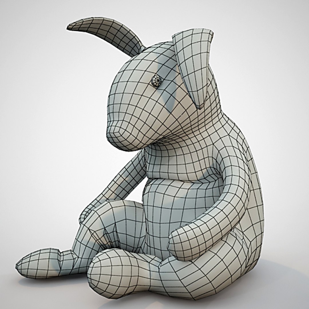 Plush Rabbit Toy 3d Model