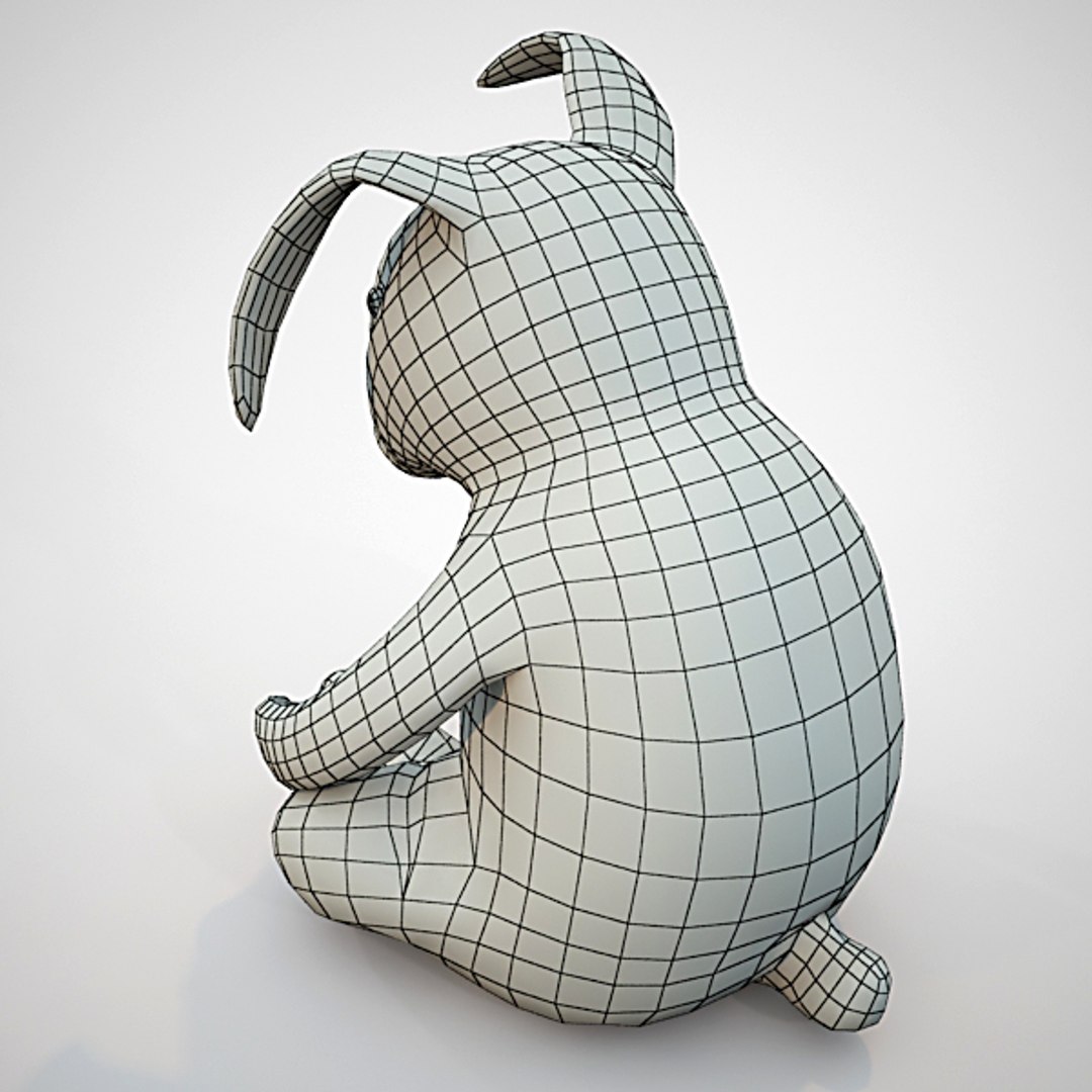 Plush Rabbit Toy 3d Model