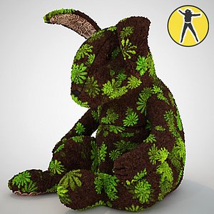 plush rabbit toy 3d model