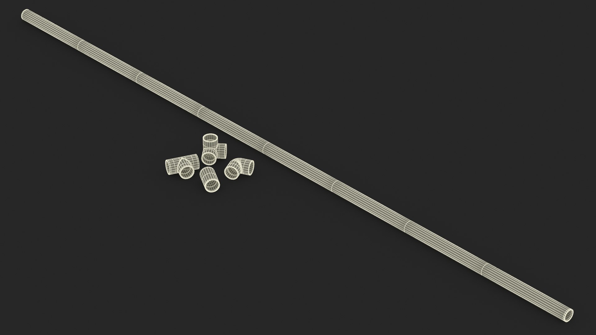 3D PVC Pipes And Fittings Blue 28D Model TurboSquid 2302325