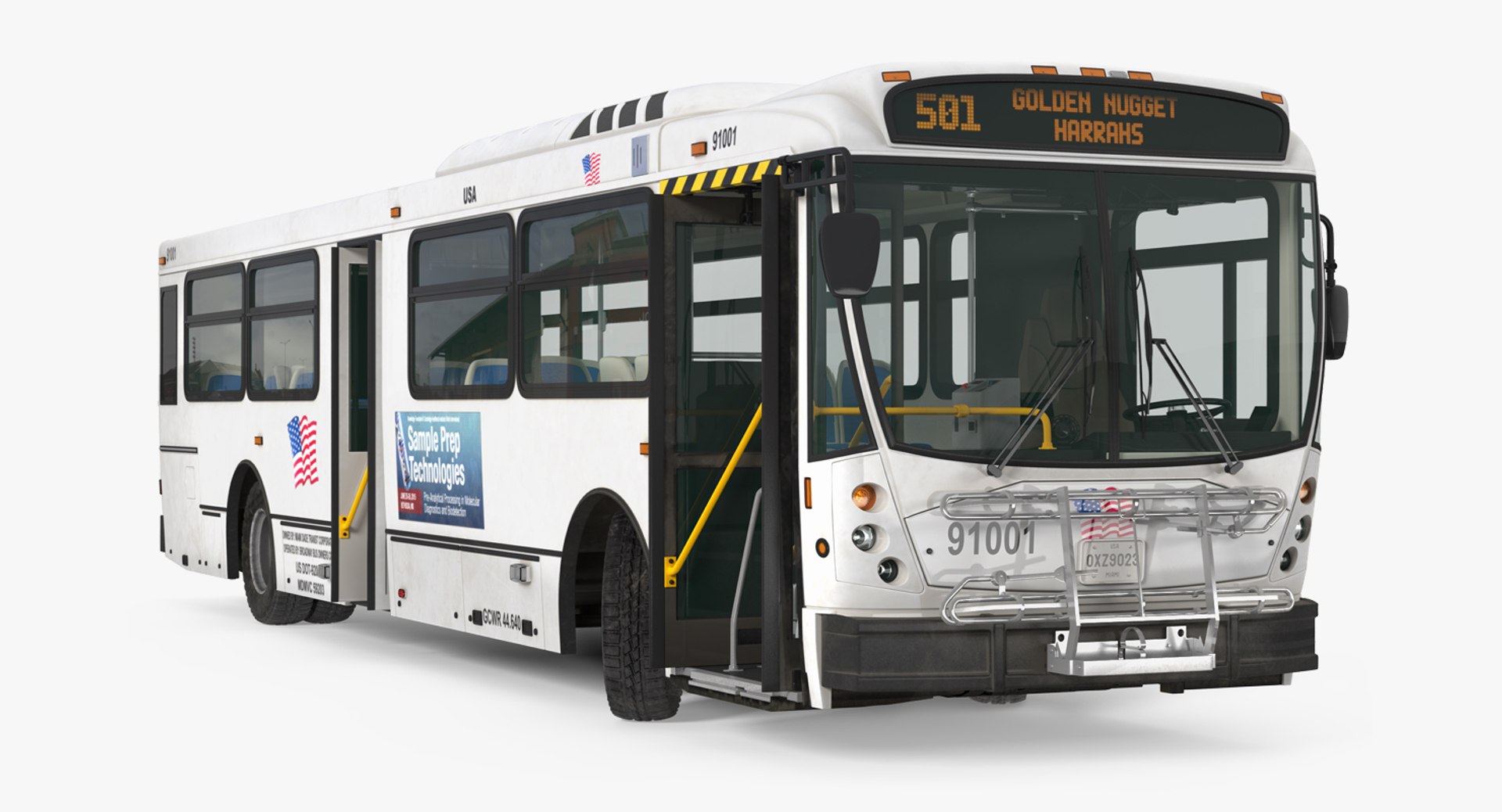 Bus Nabi Model 416 Rigged 3D model preview