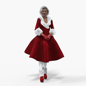 Mrs Claus - Santa Claus Low-poly 3D model 3D