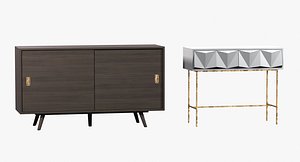 noir beth sideboard pale and west elm aculpted geo console in white