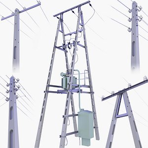 3D Electric Poles v5
