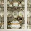 Classical display cabinet with porcelain table service
