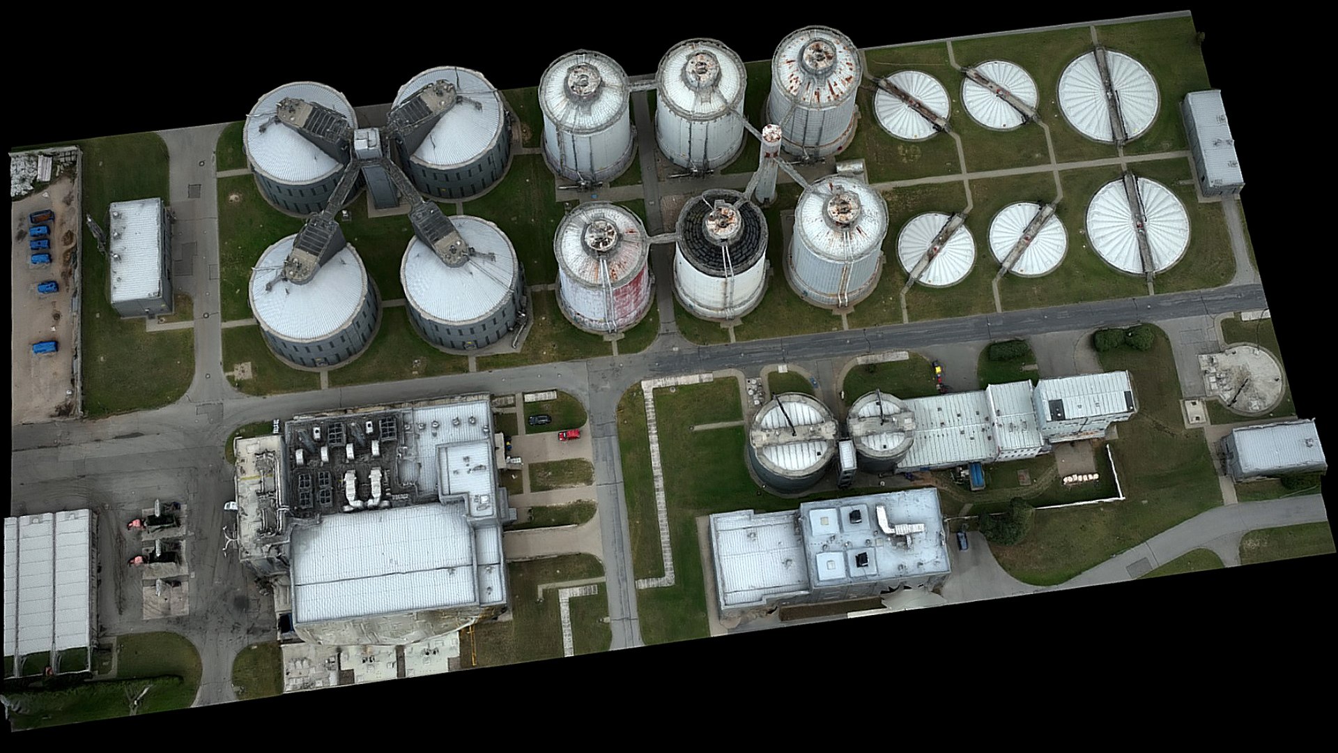 Factory Chemical Plant Silo Terrain Drone Photogrammetry 3D ...