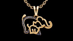 3D model Elephant pendant