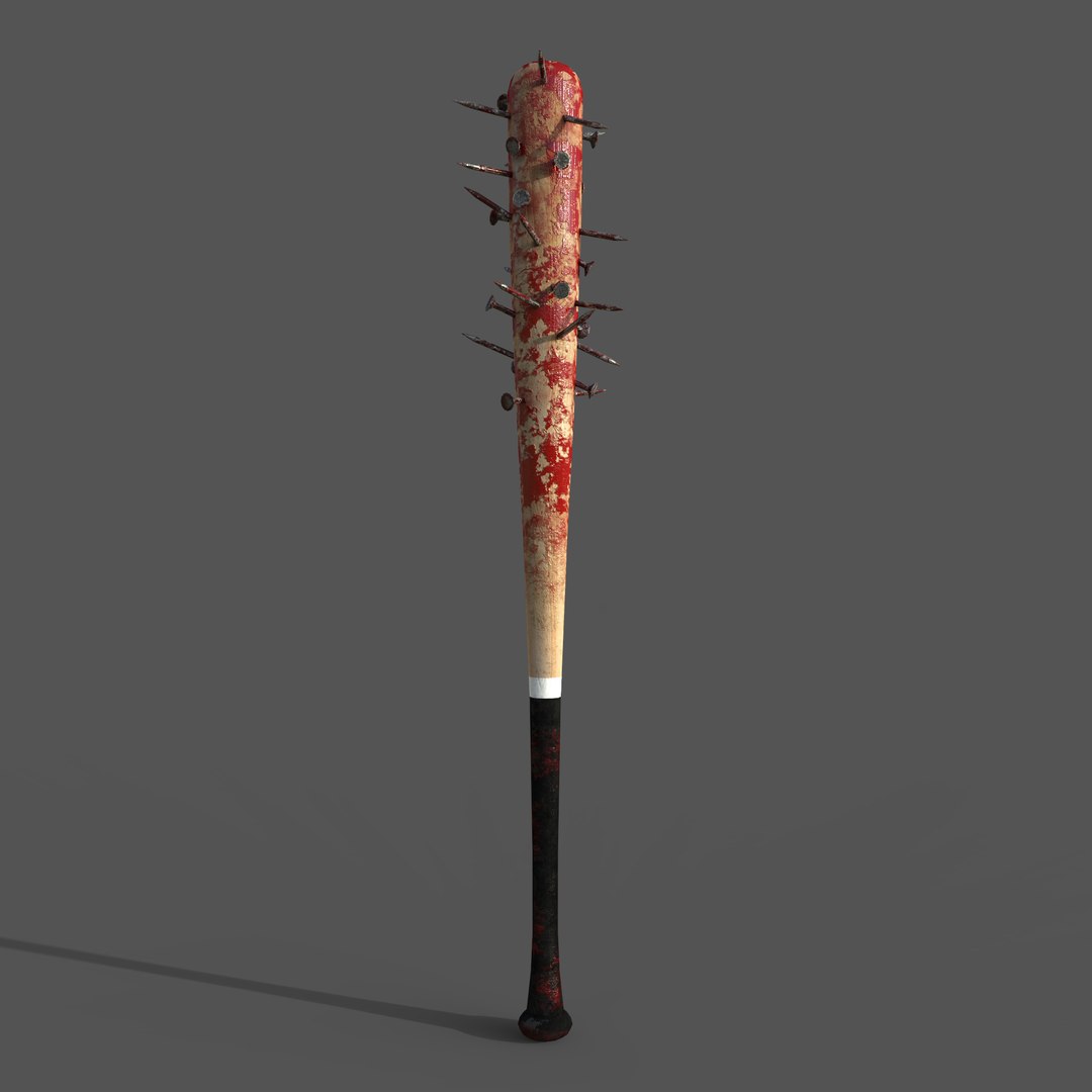 3D Nailed Baseball Bat TurboSquid 1188022
